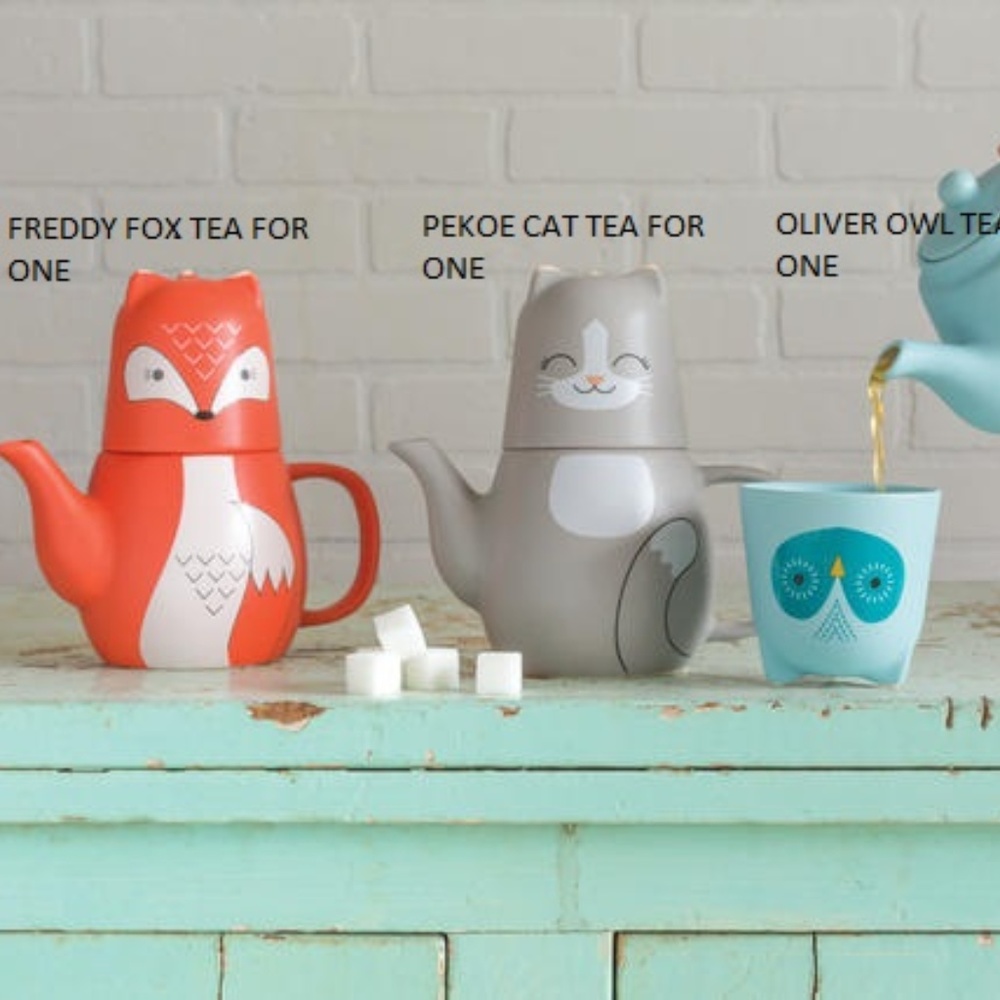 Pekoe Cat Tea For Me Set Teapot & Cup NWT
